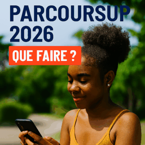 Parcoursup 2026 : une lycéenne guadeloupéenne explore ses options d’orientation depuis son smartphone. Préparez votre projet d’études dès maintenant grâce aux outils disponibles sur la plateforme Parcoursup.
