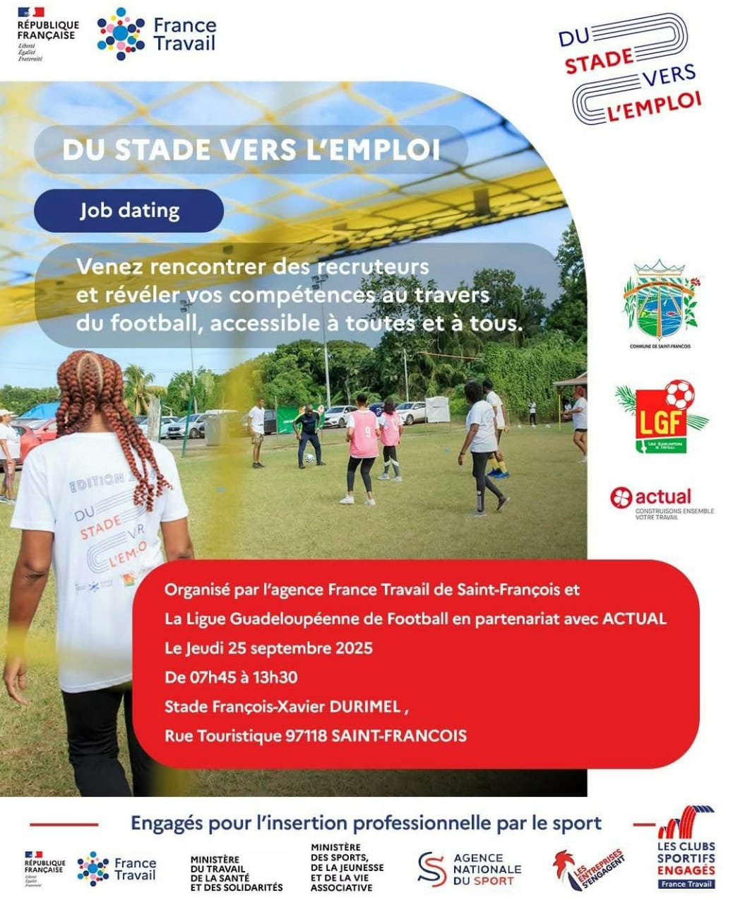 Job DATING du stade à l'emploi Frce Travail UFOLEP