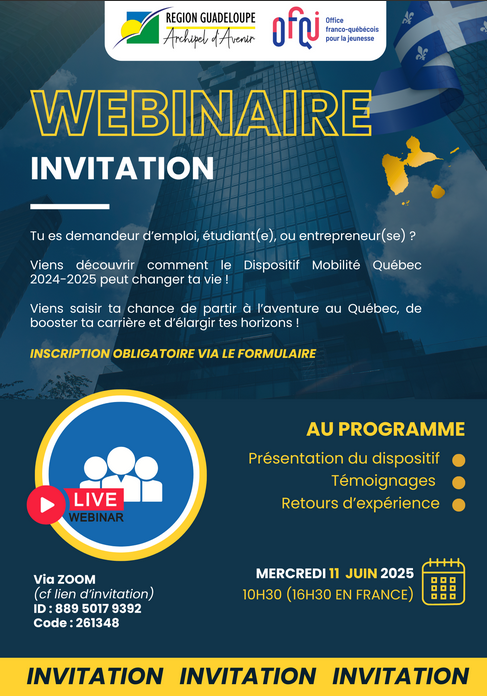 Webinaire Dispositif Mobilité Québec pour les 18-35 ans